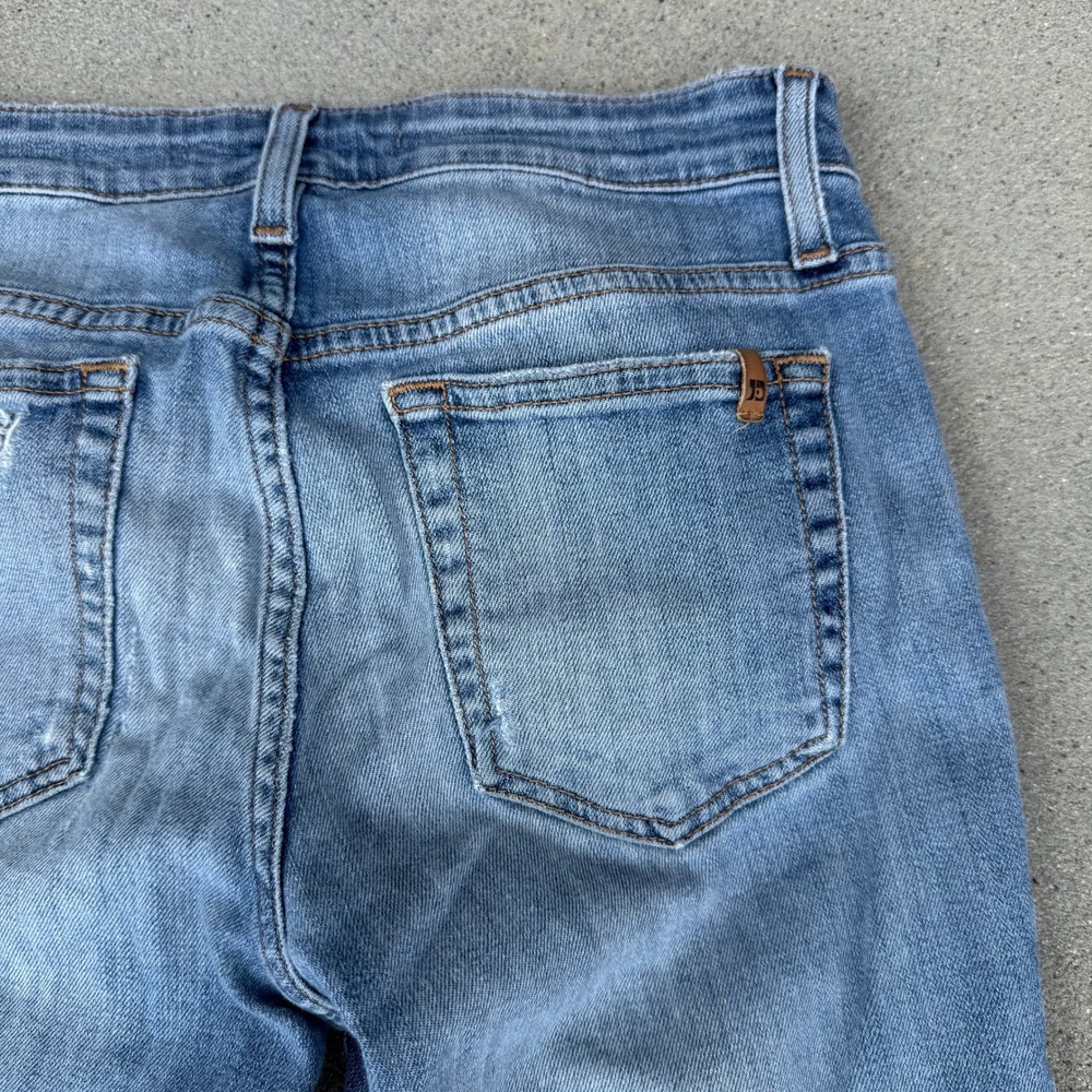 Joes Jeans Women Size 24‎ Mid Rise Slim Straight Raw Edge Cuff Medium Wash Denim - Picture 10 of 11